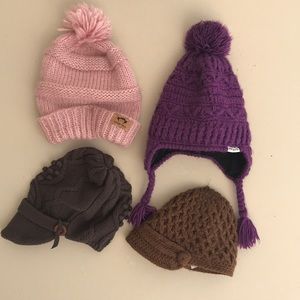 4 winter hats . Zara,Appaman, Imoga